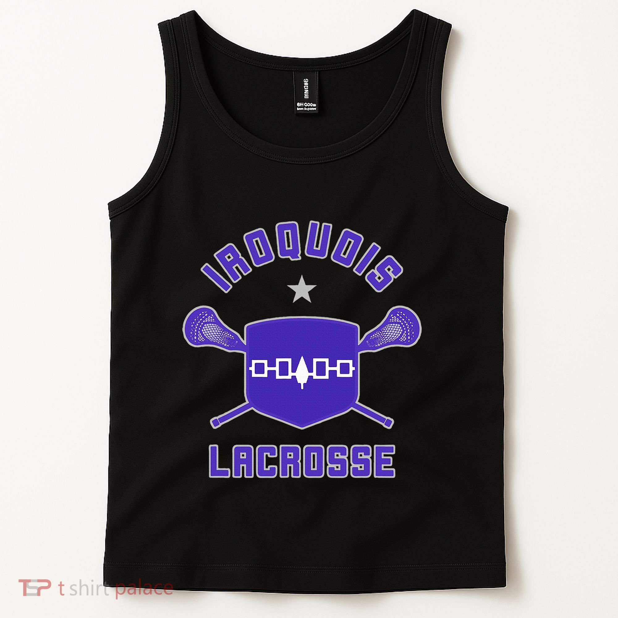 Iroquois Lacrosse Lax Sticks & Flag Tank Top