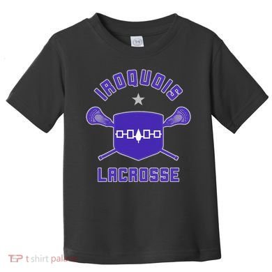Iroquois Lacrosse Lax Sticks & Flag Toddler T-Shirt