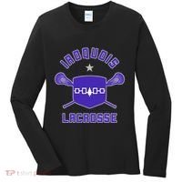 Iroquois Lacrosse Lax Sticks & Flag Women's Long Sleeve Shirt thumb 0