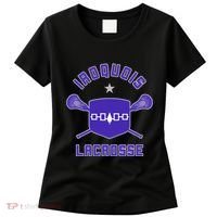 Iroquois Lacrosse Lax Sticks & Flag Women's T-Shirt thumb 0