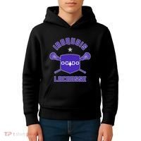 Iroquois Lacrosse Lax Sticks & Flag Kids Hoodie thumb 4