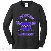 Iroquois Lacrosse Lax Sticks & Flag Kids Long Sleeve Shirt thumb 0