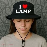 I Love Lamp Funny quotes  Bucket Hat thumb 3