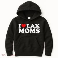 I Love Lax Moms Kids Hoodie thumb 0