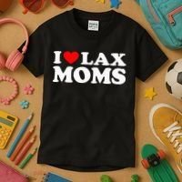 I Love Lax Moms Kids T-Shirt thumb 3