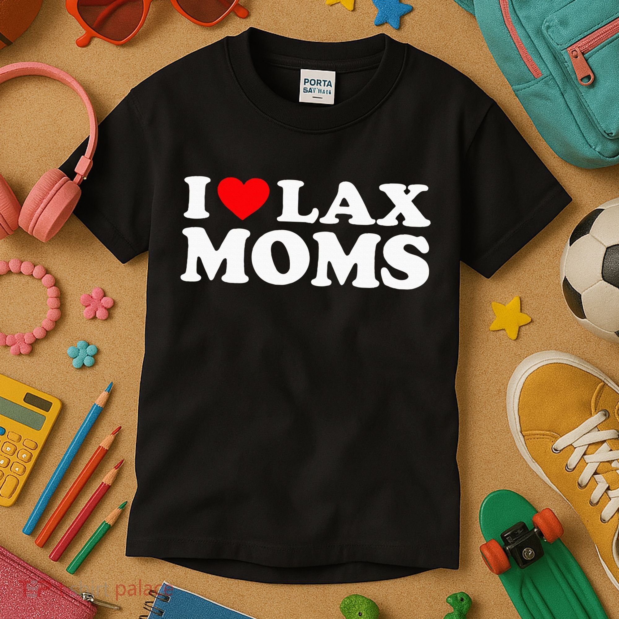 I Love Lax Moms Kids T-Shirt