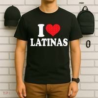 I Love Latinas Heart Love Latinas T-Shirt thumb 6