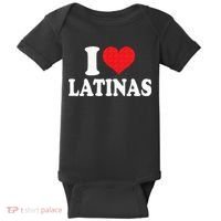 I Love Latinas Heart Love Latinas Baby Bodysuit thumb 0