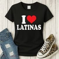 I Love Latinas Heart Love Latinas Women's T-Shirt thumb 3