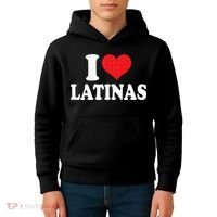 I Love Latinas Heart Love Latinas Kids Hoodie thumb 4
