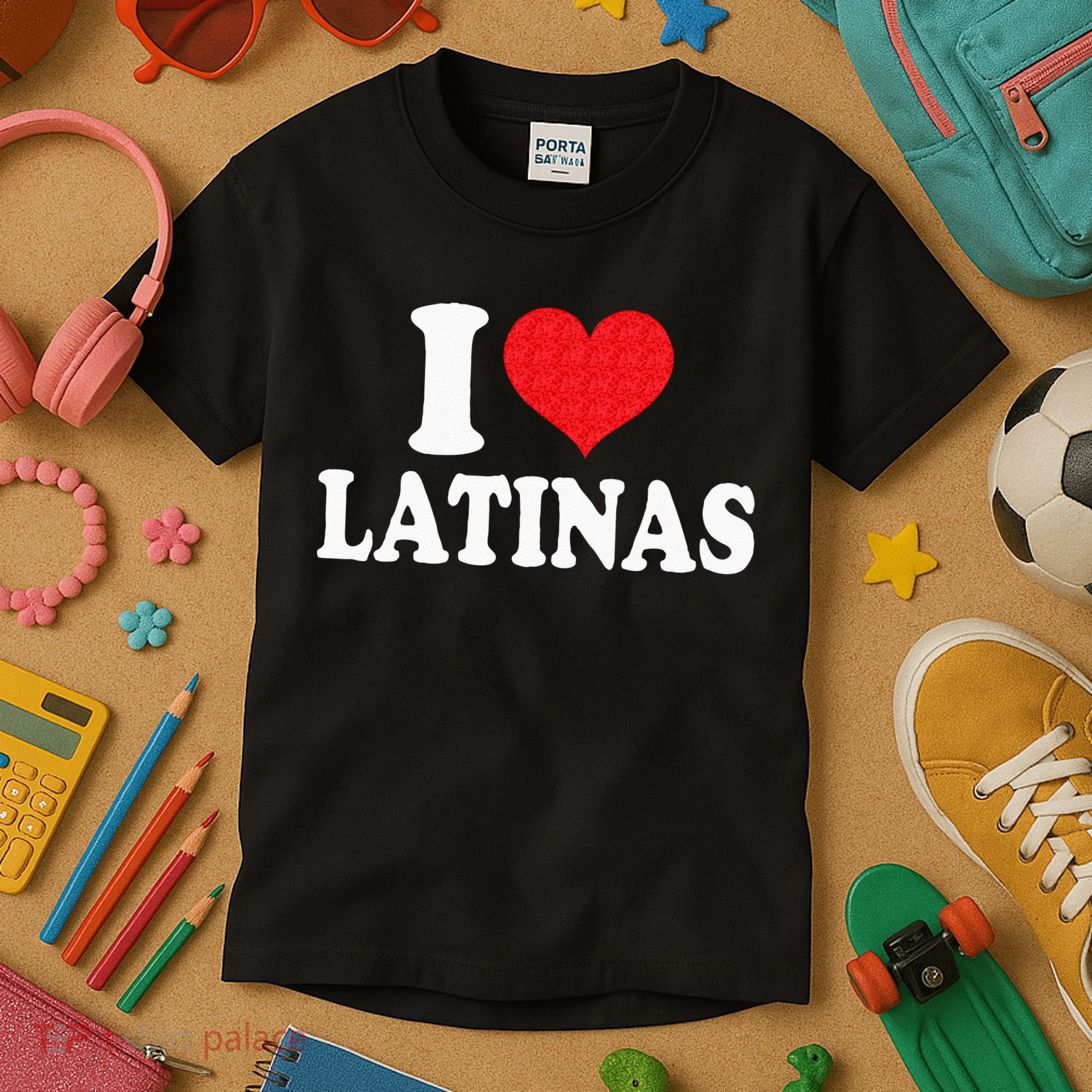 I Love Latinas Heart Love Latinas Kids T-Shirt