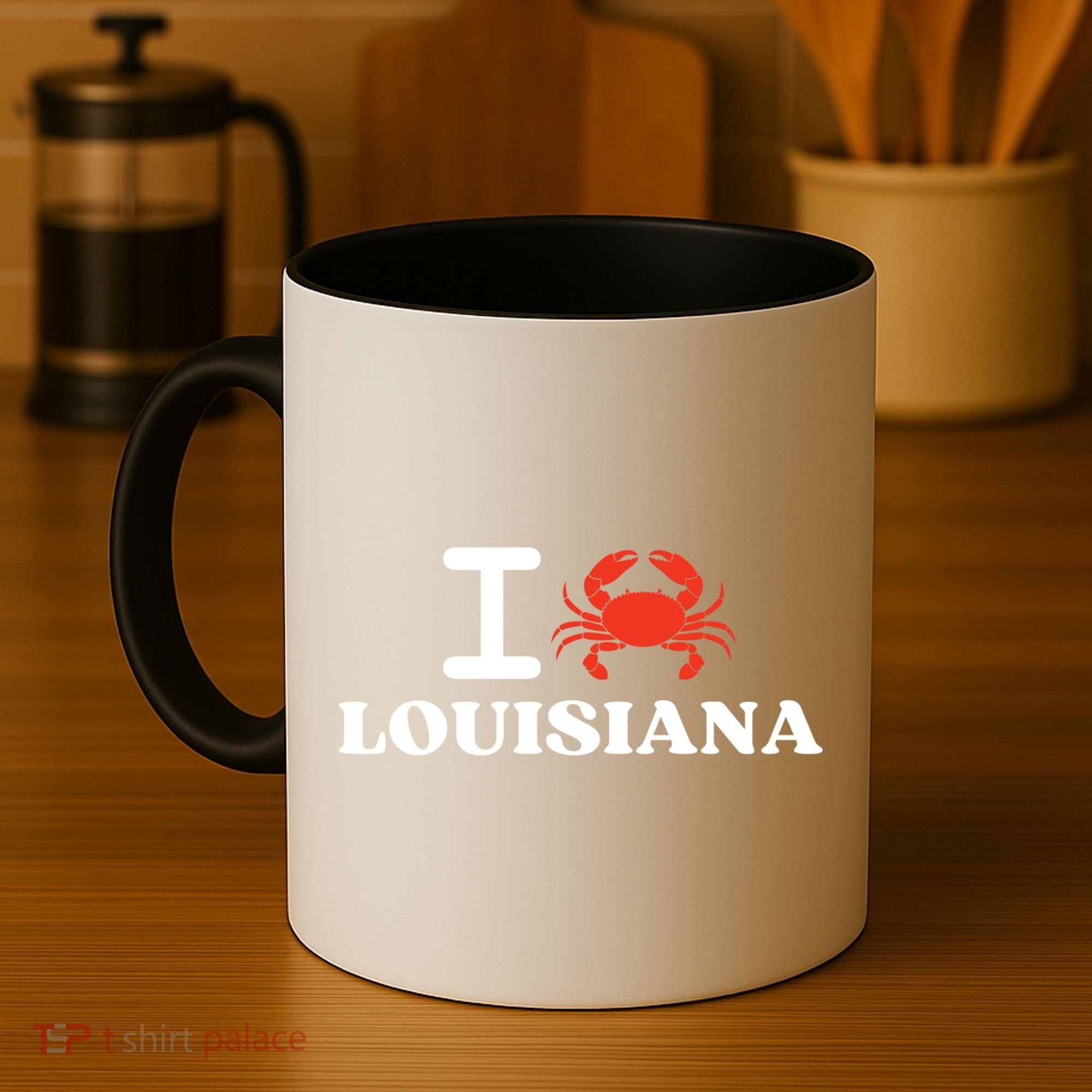 I Love Louisiana Crab Shellfish National Seafood Month Gift Coffee Mug