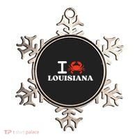 I Love Louisiana Crab Shellfish National Seafood Month Gift Ornament thumb 0