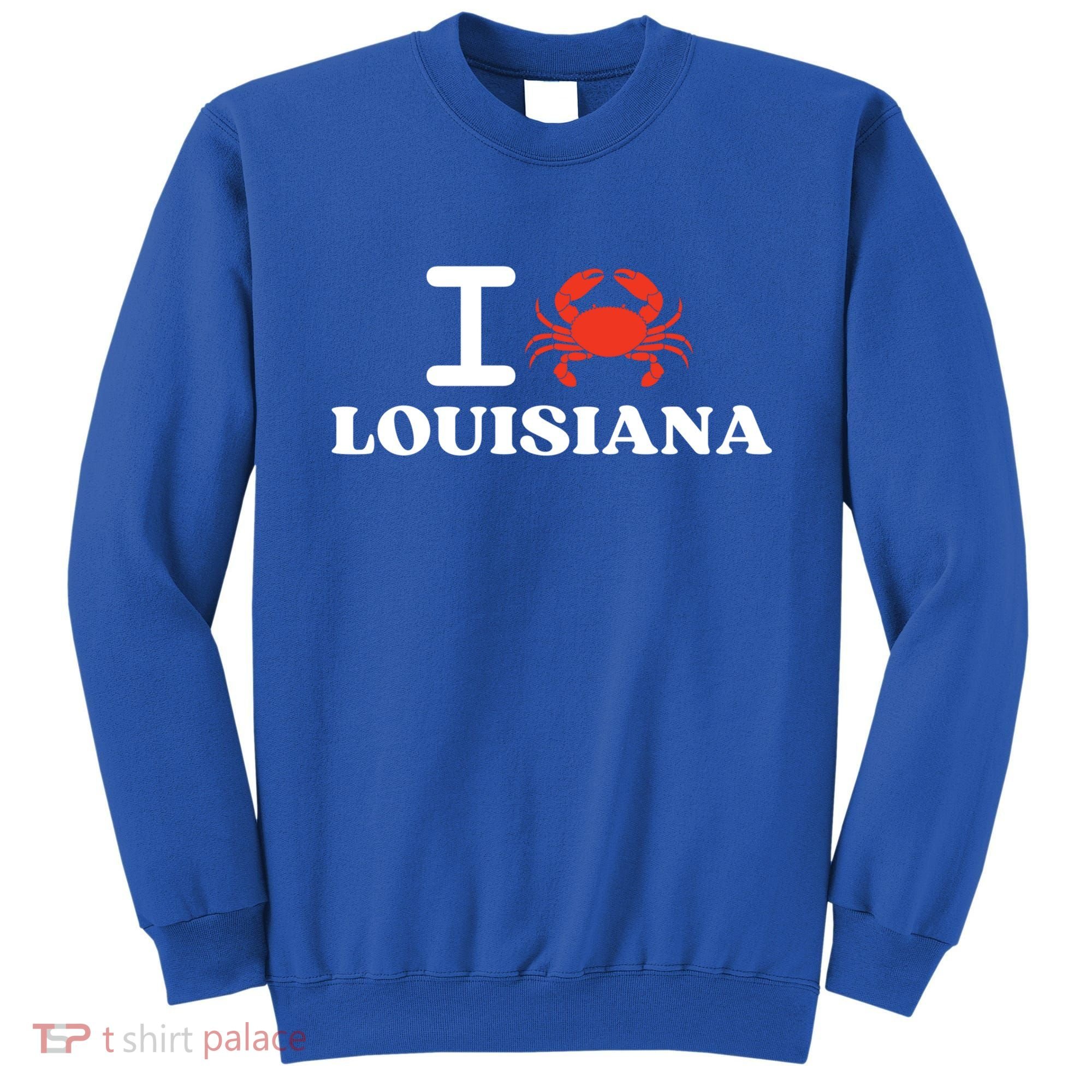 I Love Louisiana Crab Shellfish National Seafood Month Gift Sweatshirt