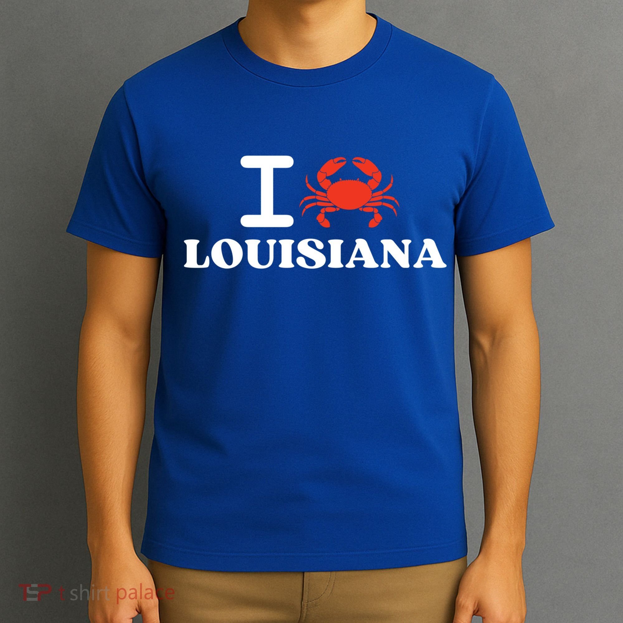 I Love Louisiana Crab Shellfish National Seafood Month Gift T-Shirt
