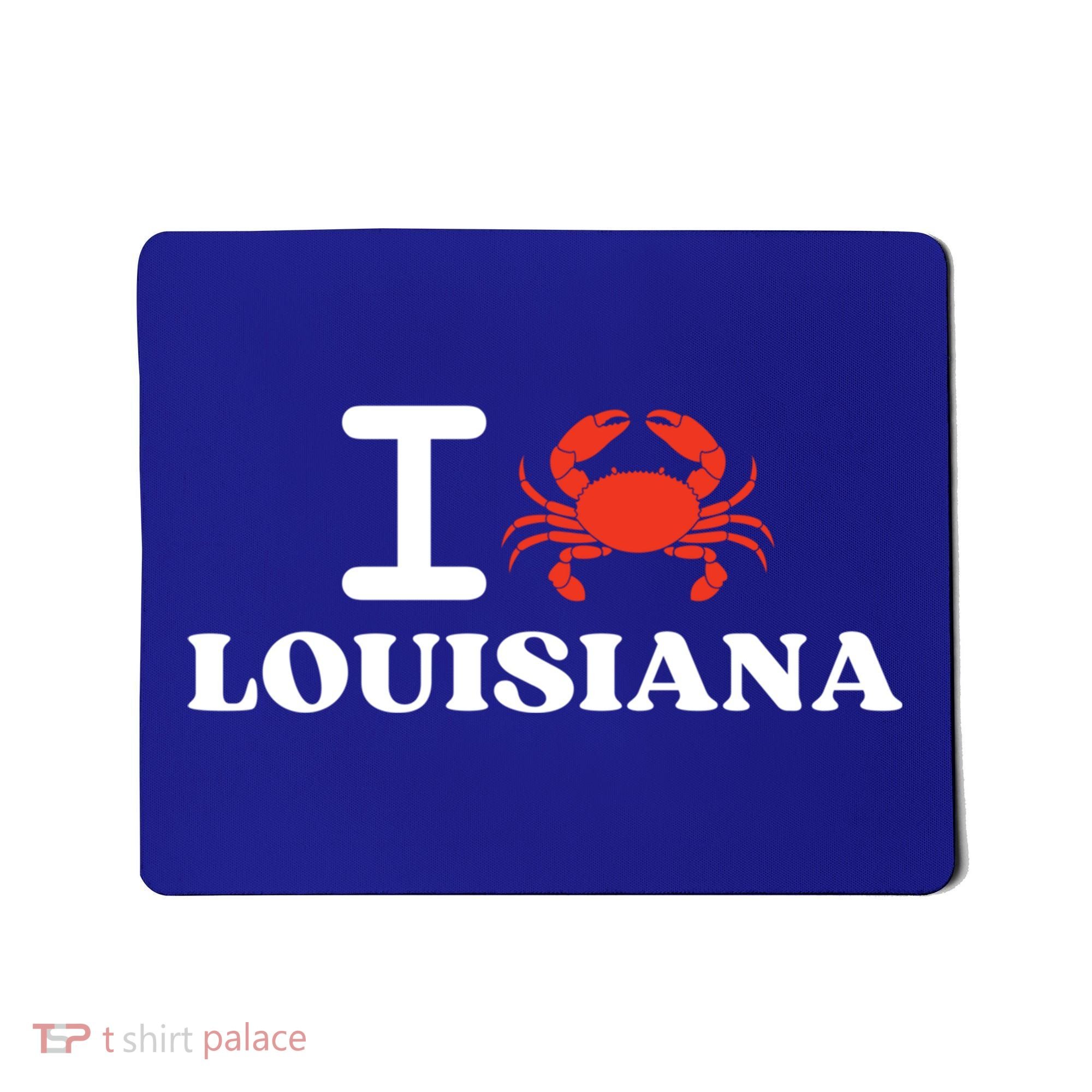 I Love Louisiana Crab Shellfish National Seafood Month Gift Mousepad
