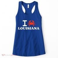 I Love Louisiana Crab Shellfish National Seafood Month Gift Women's Tank Top thumb 0