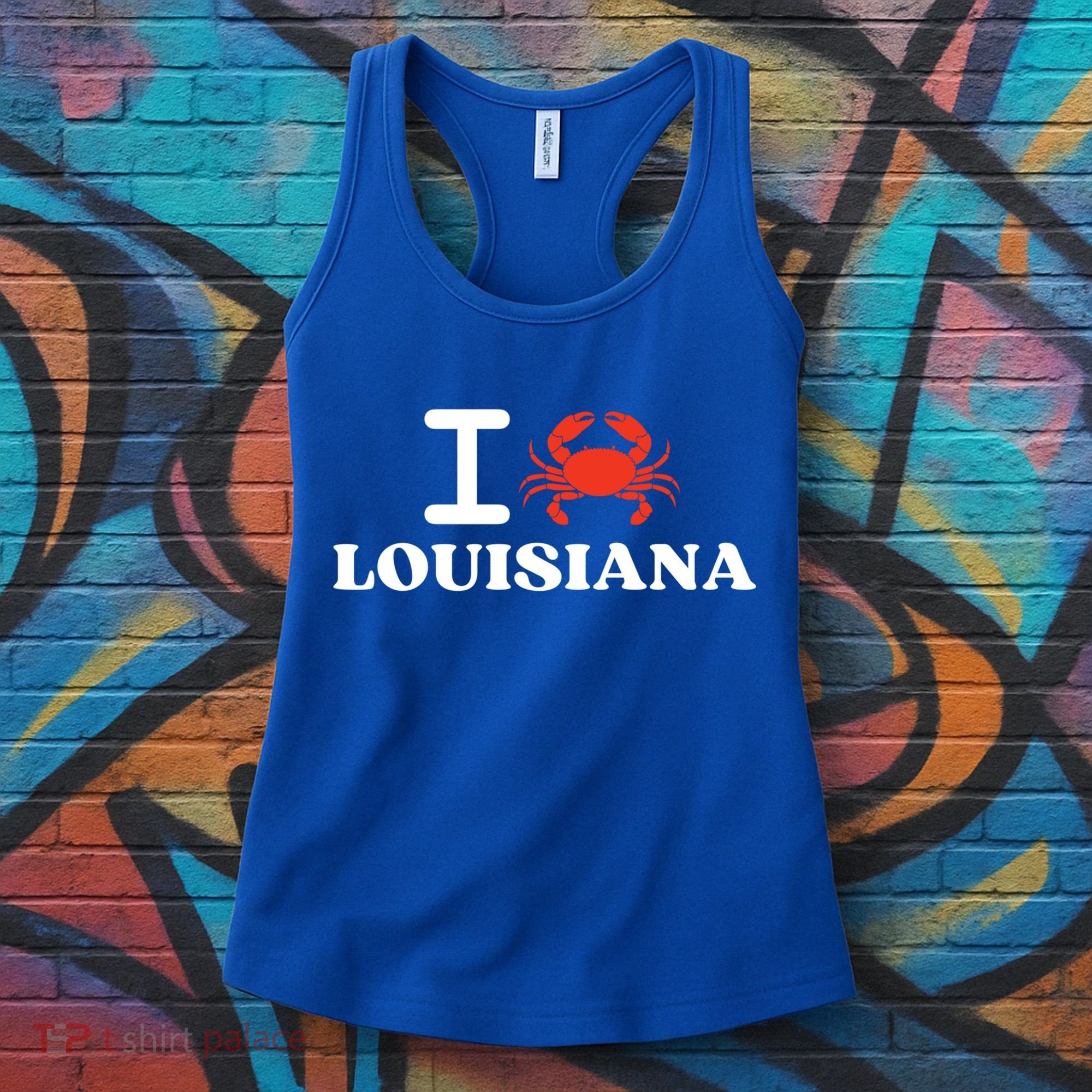 I Love Louisiana Crab Shellfish National Seafood Month Gift Women's Tank Top