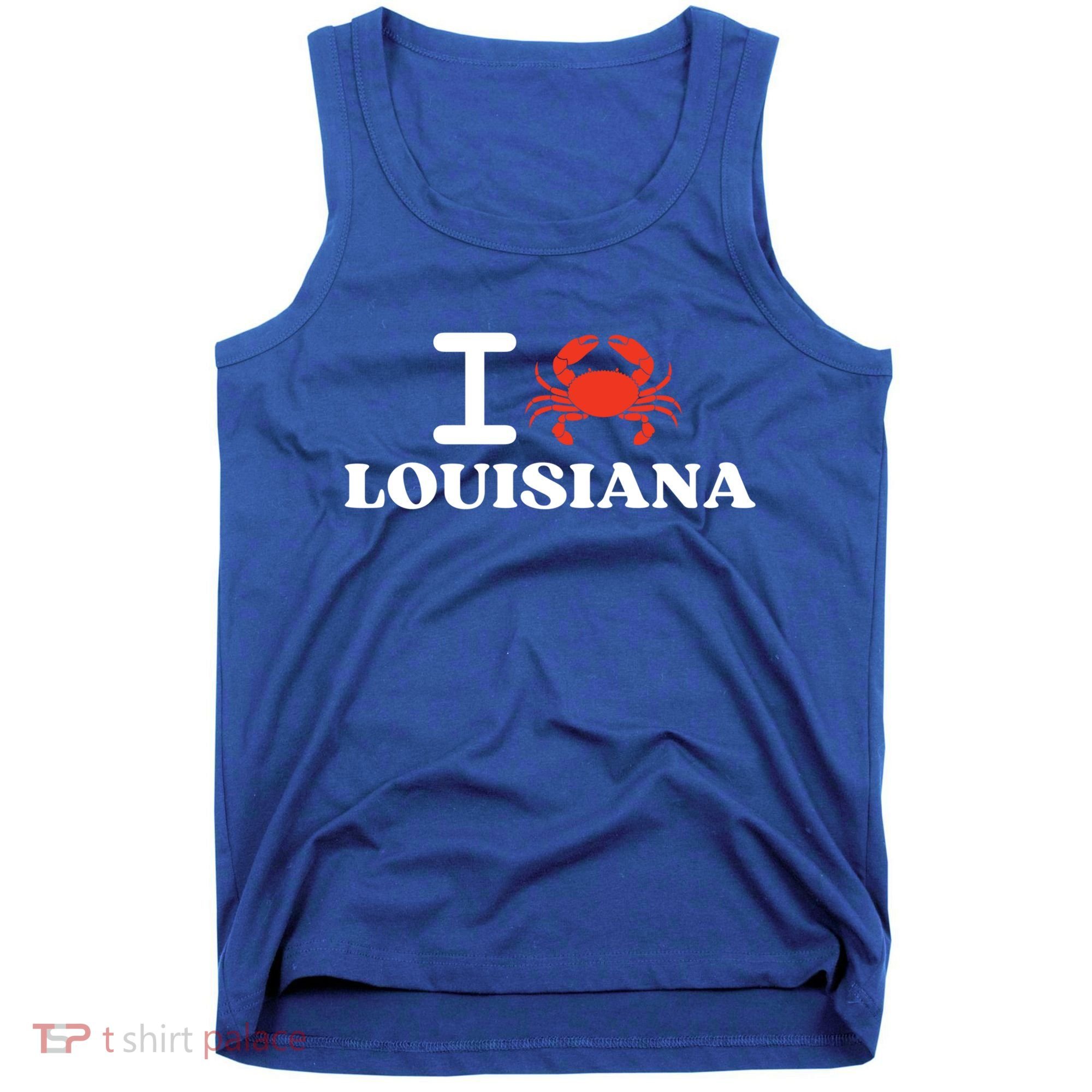 I Love Louisiana Crab Shellfish National Seafood Month Gift Tank Top