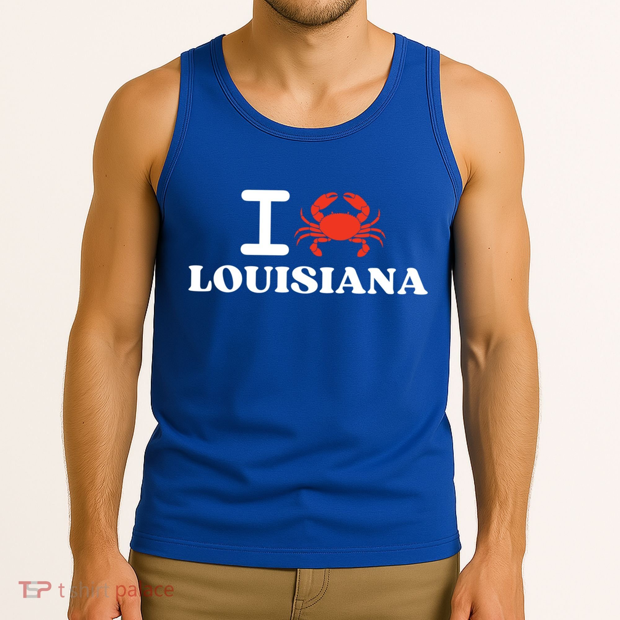 I Love Louisiana Crab Shellfish National Seafood Month Gift Tank Top