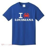 I Love Louisiana Crab Shellfish National Seafood Month Gift Kids T-Shirt thumb 0