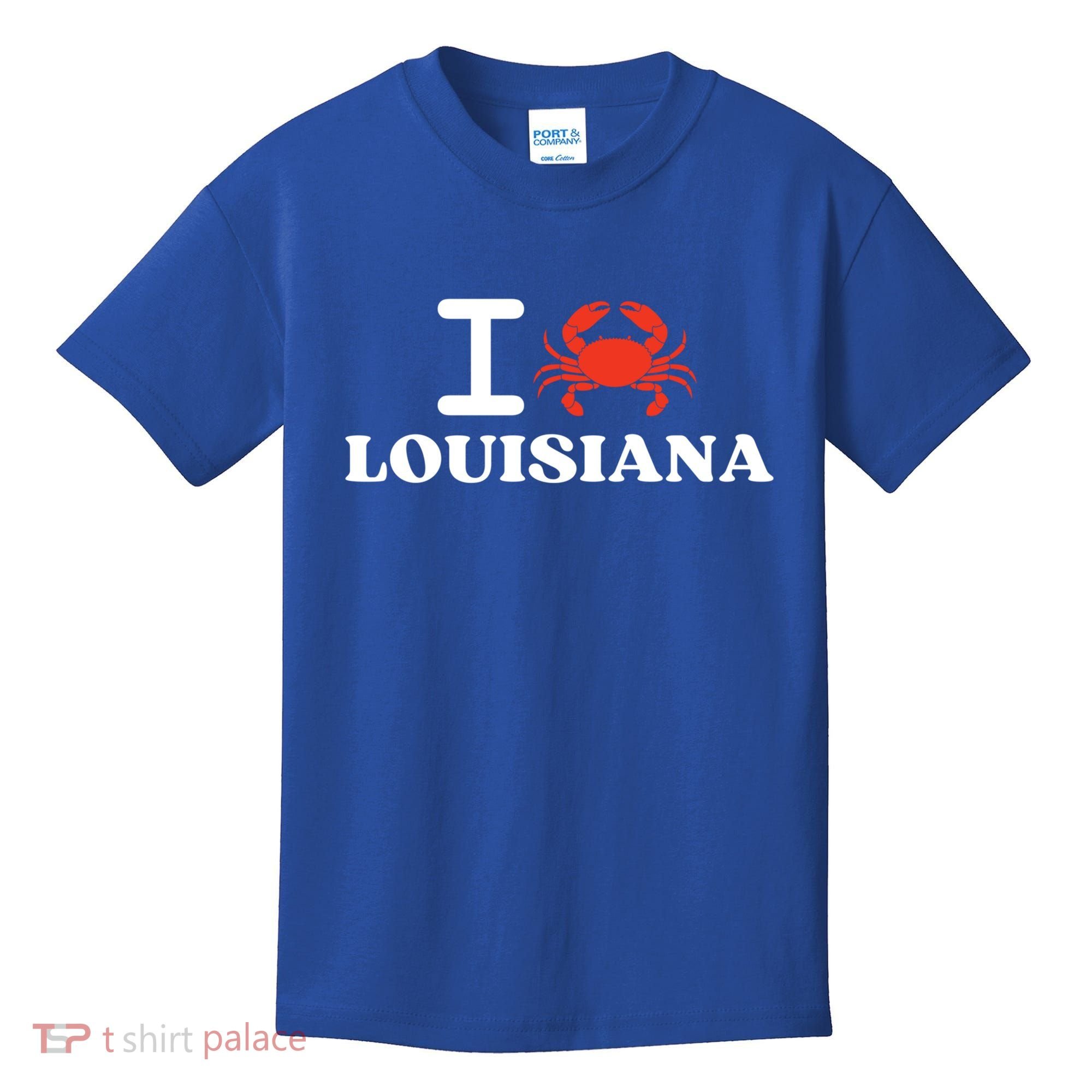I Love Louisiana Crab Shellfish National Seafood Month Gift Kids T-Shirt