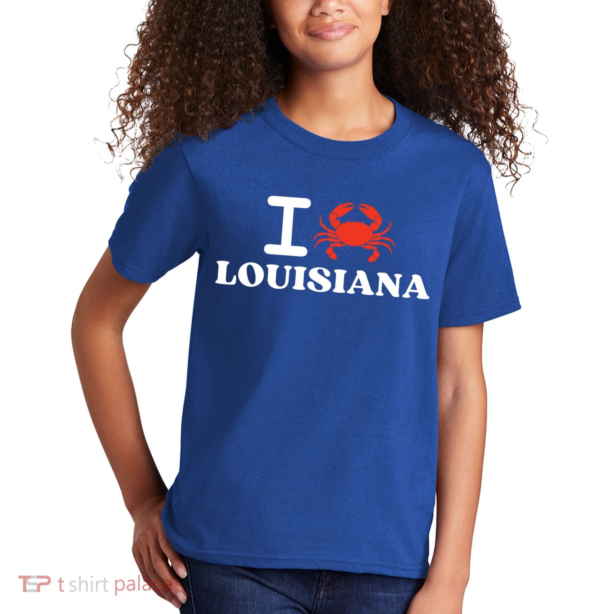 I Love Louisiana Crab Shellfish National Seafood Month Gift Kids T-Shirt