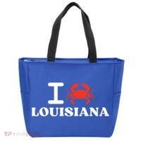 I Love Louisiana Crab Shellfish National Seafood Month Gift Tote Bag thumb 0
