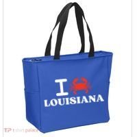 I Love Louisiana Crab Shellfish National Seafood Month Gift Tote Bag thumb 2