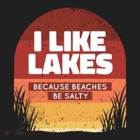 I Like Lakes Because Beaches Be Salty Beanie thumb 2