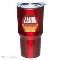 I Like Lakes Because Beaches Be Salty Tumbler thumb 0