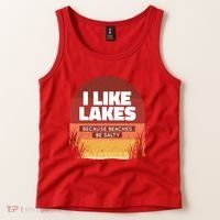 I Like Lakes Because Beaches Be Salty Tank Top thumb 2