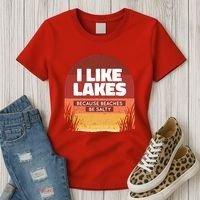 I Like Lakes Because Beaches Be Salty Women's T-Shirt thumb 3