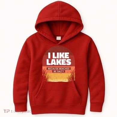 I Like Lakes Because Beaches Be Salty Kids Hoodie