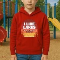 I Like Lakes Because Beaches Be Salty Kids Hoodie thumb 2