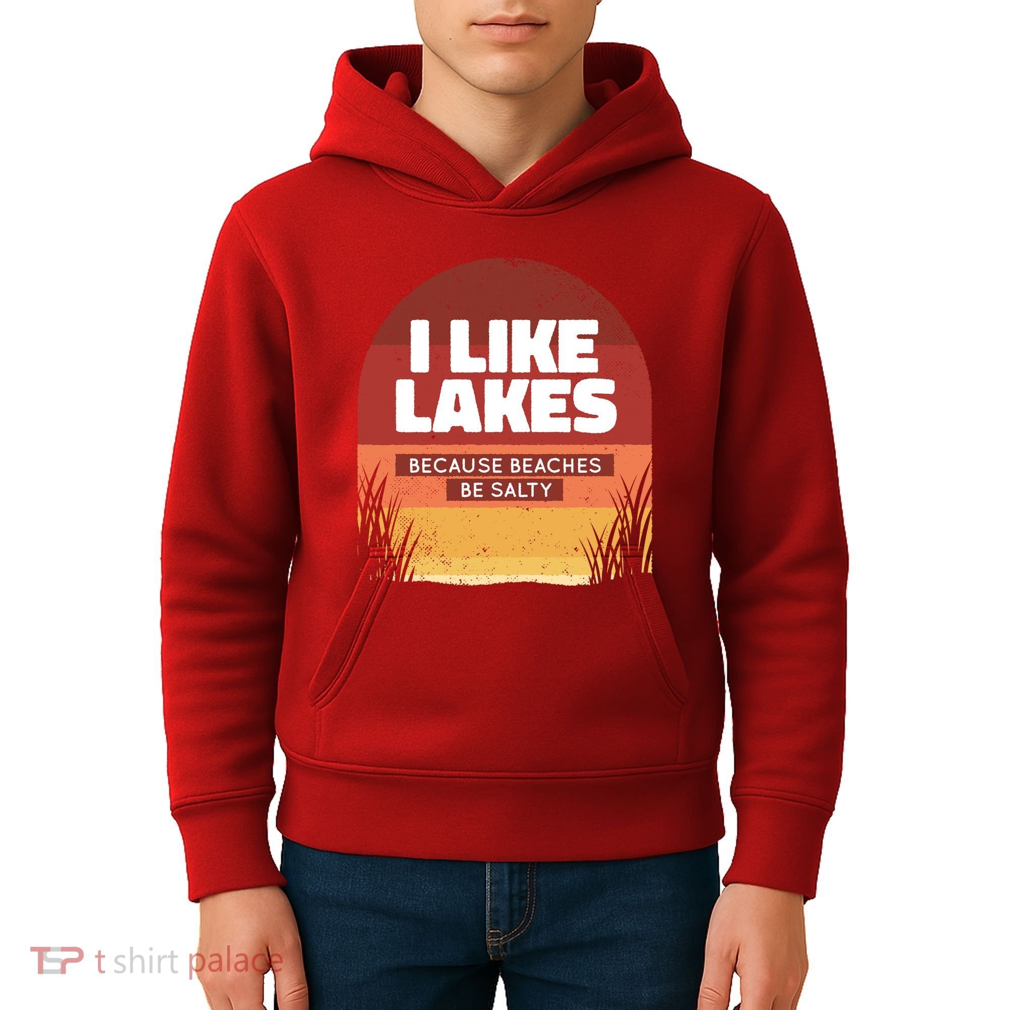 I Like Lakes Because Beaches Be Salty Kids Hoodie