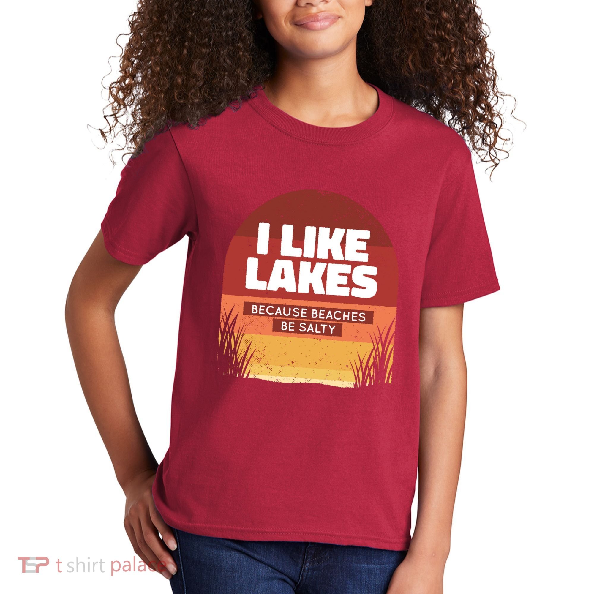 I Like Lakes Because Beaches Be Salty Kids T-Shirt