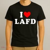 I Love Lafd Funny I Heart Lafd T-Shirt thumb 3
