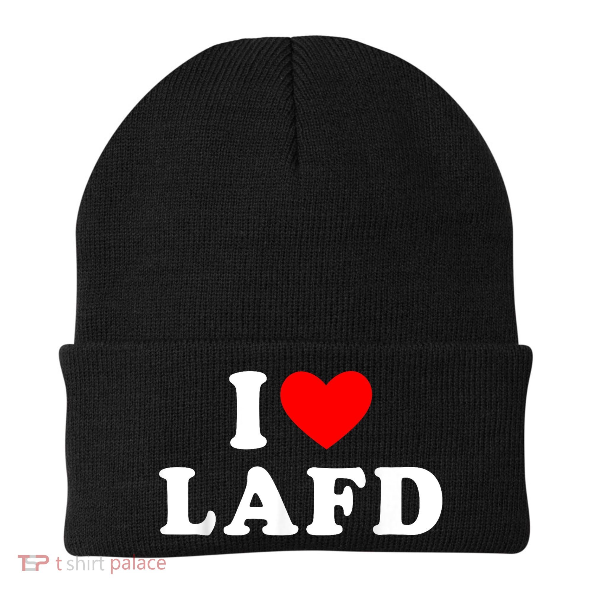 I Love Lafd Funny I Heart Lafd Beanie