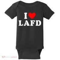 I Love Lafd Funny I Heart Lafd Baby Bodysuit thumb 0