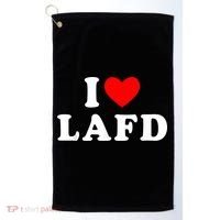 I Love Lafd Funny I Heart Lafd Golf Towel thumb 0
