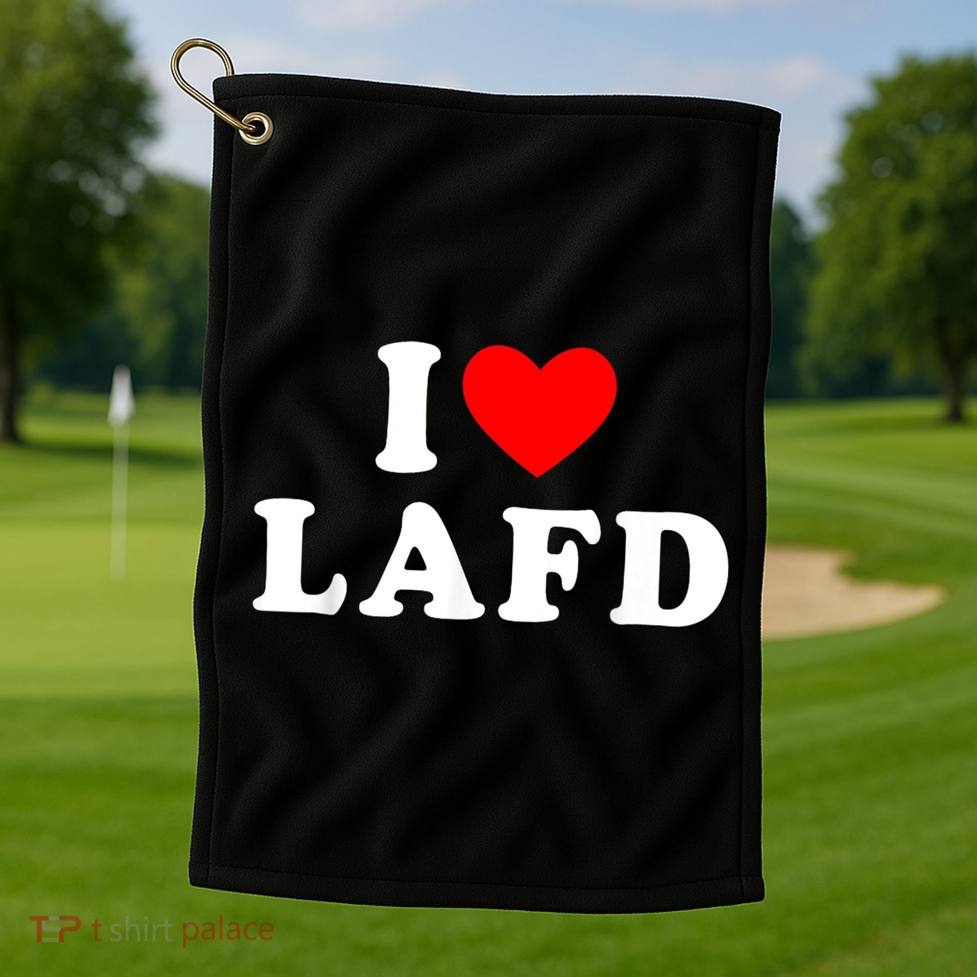I Love Lafd Funny I Heart Lafd Golf Towel