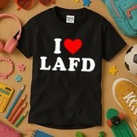 I Love Lafd Funny I Heart Lafd Kids T-Shirt thumb 3