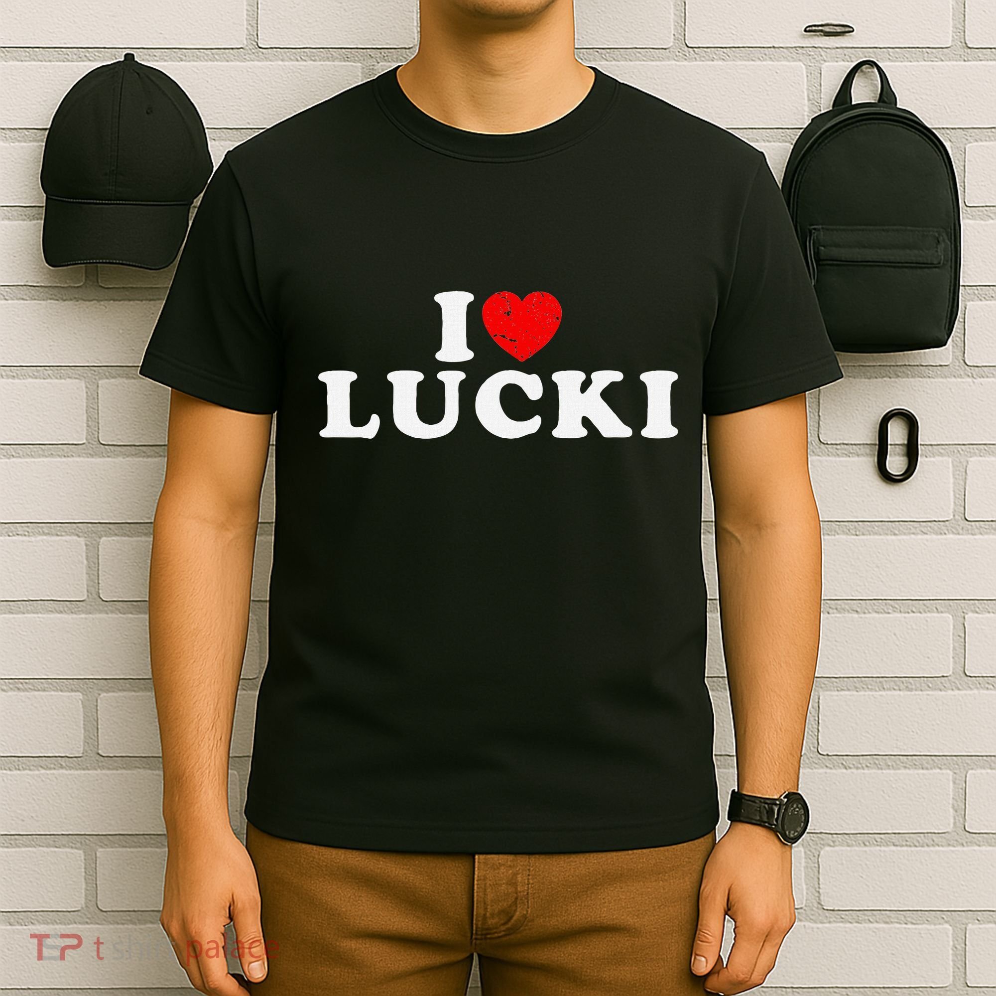 I Love Lucki I Heart Lucki Red Heart T-Shirt