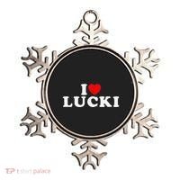 I Love Lucki I Heart Lucki Red Heart Ornament thumb 0