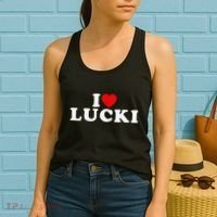 I Love Lucki I Heart Lucki Red Heart Women's Tank Top thumb 2