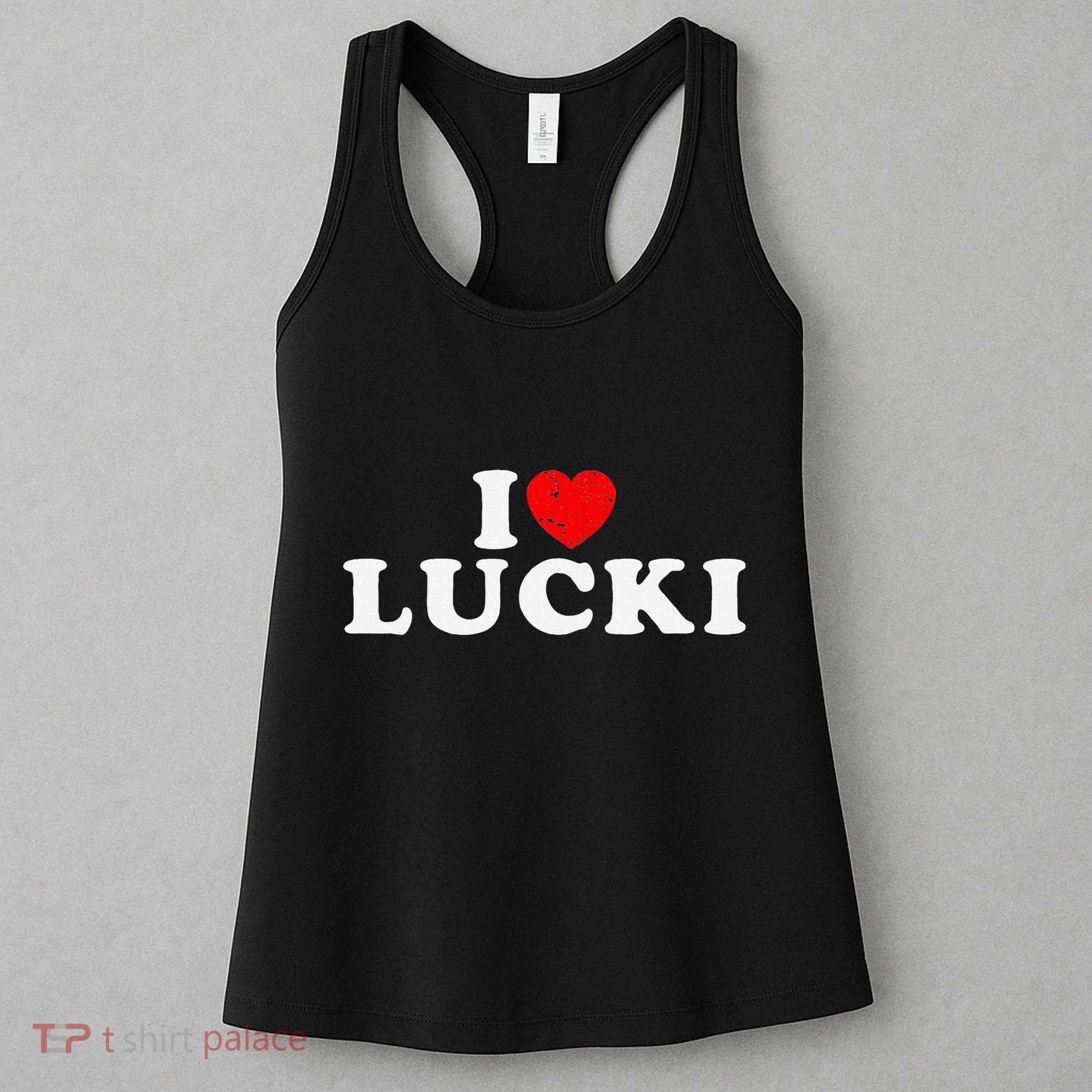 I Love Lucki I Heart Lucki Red Heart Women's Tank Top