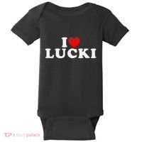 I Love Lucki I Heart Lucki Red Heart Baby Bodysuit thumb 0