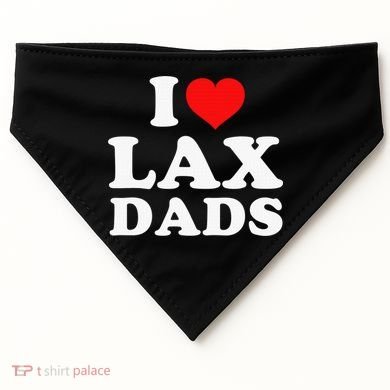 I Love Lax Dads USA-Made Doggie Bandana