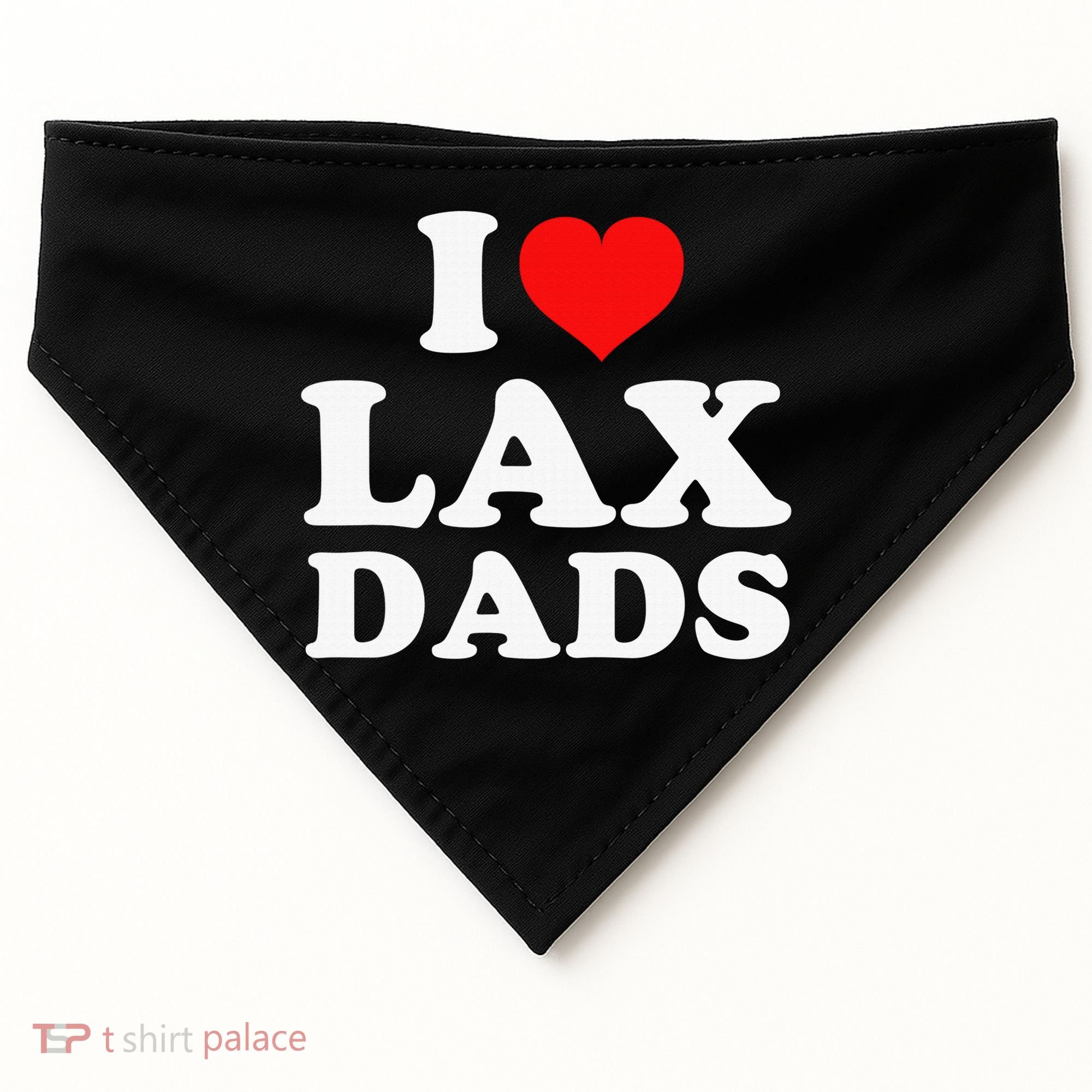 I Love Lax Dads USA-Made Doggie Bandana